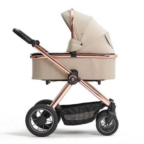 Rosegull beige barnevogn bellino